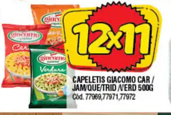 Supermercados Yaguar Giacomo capeletis car/Jam/Que/Trid/Verd 500g oferta