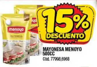 Supermercados Yaguar Menoyo Mayonesa 500cc oferta