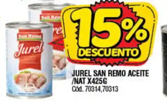 Supermercados Yaguar San Remo Jurel Aceite/Nat x 425g oferta