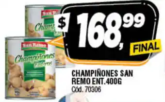 Supermercados Yaguar San Remo Champiñones Ent. 400g oferta