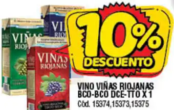 Supermercados Yaguar Viñas Riojanas Vino BCO-BCO DCE-TTO x 1 oferta