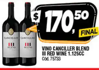 Supermercados Yaguar Canciller Blend lll Vino Red Wine 1.125cc oferta