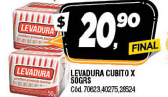 Supermercados Yaguar Levadura Cubito x 50grs oferta