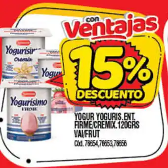 Supermercados Yaguar Yogur Yoguris.Ent. Firme/Cremix. Vai/ frut120grs oferta