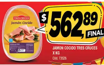 Supermercados Yaguar Tres Cruces Jamon Cocido oferta