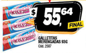 Supermercados Yaguar Merengadas Galletitas 93g oferta