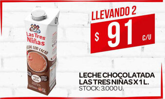 Supermercados DIA Las Tres Niñas Leche Chocolatada x 1L oferta