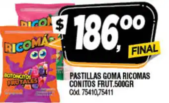 Supermercados Yaguar Pastillas Goma Ricomas Conito Frut 500gr oferta
