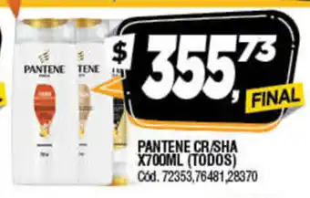 Supermercados Yaguar Pantene Cr/Sha x 700ml oferta