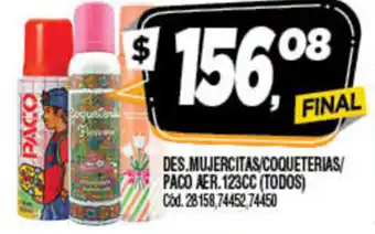 Supermercados Yaguar Des Mujercitas /Croqueterias/Paco Aer 123cc oferta