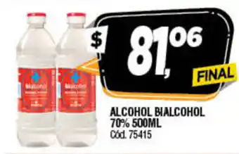 Supermercados Yaguar Alcohol Bialcohol 70% 500ml oferta