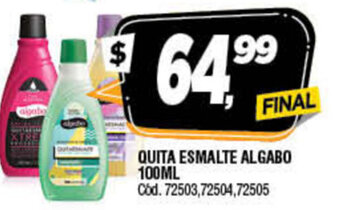 Supermercados Yaguar Quita Esmalte Algabo 100ml oferta