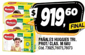 Supermercados Yaguar Huggies Pañales Tri Prot/Clas M68u oferta