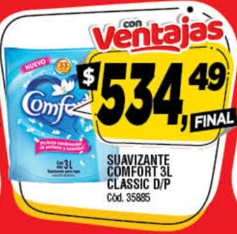 Supermercados Yaguar Comfort Suavizante 3L Classic D/P oferta