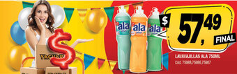 Supermercados Yaguar Lavavajillas Ala 750ml oferta
