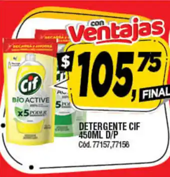 Supermercados Yaguar CIF Detergente 450ml D/P oferta