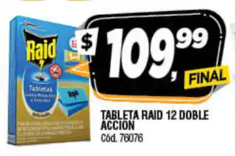 Supermercados Yaguar Tableta Raid 12 Doble Accion oferta