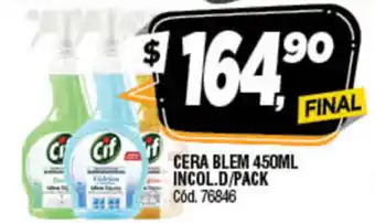 Supermercados Yaguar CIF Cera Blem 450ml Incol. D/Pack oferta