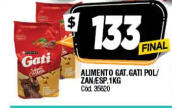 Supermercados Yaguar Alimento Gat Gati Pol/Zan?Esp. 1kg oferta