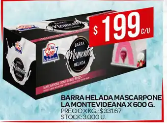 La Montevideana Barra Helada Mascarpone x 600g