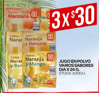 Supermercados DIA Dia Jugo En Polvo Varios Sabores x 24g oferta