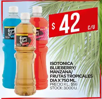 Supermercados DIA Dia Isotonica Blueberry/Manzana/ Frutas Tropicales x 750ml oferta