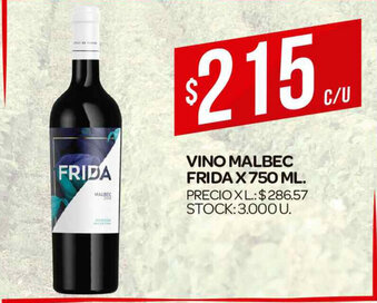 Supermercados DIA Frida Vino Malbec x 750ml oferta