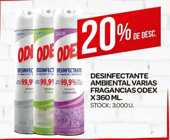 Supermercados DIA Odex Desinfectante Ambiental Varias Fragancias x 360ml oferta