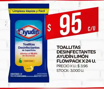 Supermercados DIA Ayudín Toallitas Desinfectantes Limón Flowpack x 24u oferta