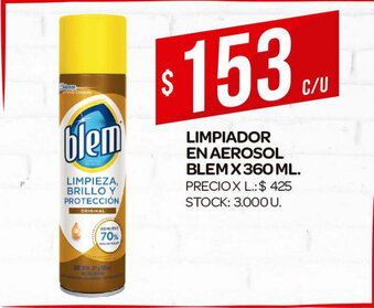 Supermercados DIA Blem Limpiador En Aerosol x 360ml oferta
