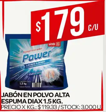 Supermercados DIA Dia Jabón En Polvo Alta Espuma x 1.5kg oferta
