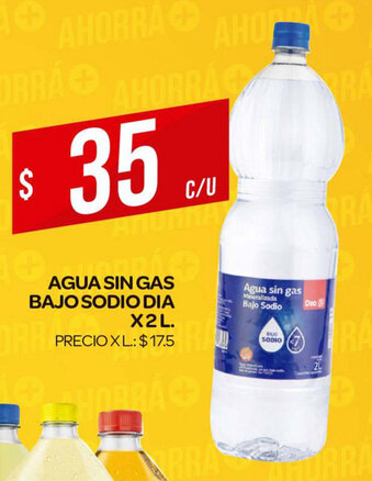Supermercados DIA Dia Agua Sin Gas Bajo Sodio x 2L oferta