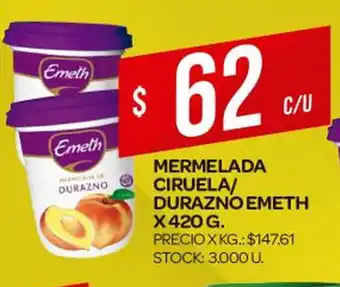 Supermercados DIA Emeth Mermelada Ciruela/Durazno x 420g oferta