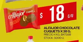 Supermercados DIA Cuquets Alfajor Chocolate x 38g oferta