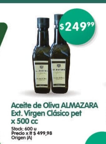 Supermercados Buenos Días Almazara Aceite de Oliva Ext. Virgen Clásico pet x 500cc oferta
