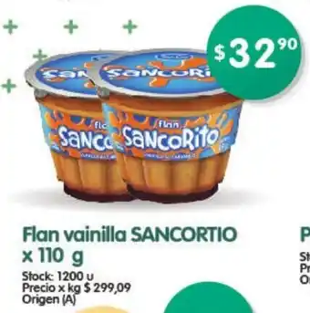Supermercados Buenos Días Sancortio Flan vainilla x 110g oferta