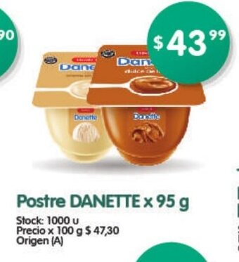 Supermercados Buenos Días Danette Postre x 95g oferta