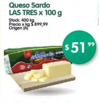 Las Tres Queso Sardo x 100g