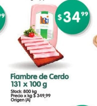Supermercados Buenos Días Fiambre de Cerdo 131 x 100g oferta