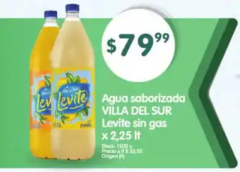 Supermercados Buenos Días Villa Del Sur Agua saborizada Levite sin gas x 2.25 lt oferta