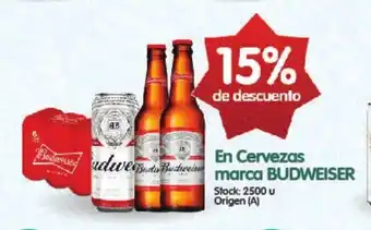 Supermercados Buenos Días Budweiser En Cervezas marca oferta