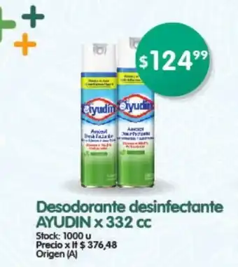 Supermercados Buenos Días Ayudin Desodorante desinfectante x 332cc oferta