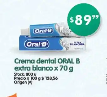 Oral B Crema Dental extra blanco x 70g