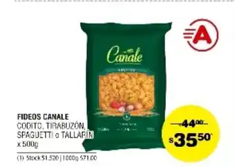 Atomo Conviene Canale Fideos Codito, Tirabuzón, Spaguetti o Tallarín x 500g oferta