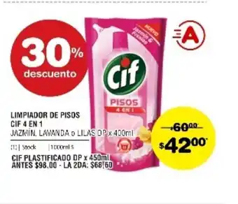 Atomo Conviene Cif Limpiador de Pisos 4 en 1 400ml oferta