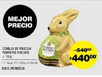Atomo Conviene Ferrero Rocher Conejo de Pascua x 100g oferta