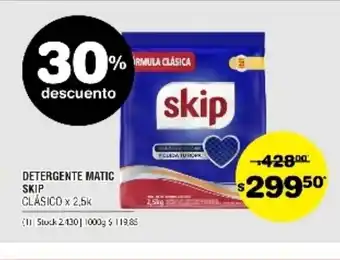 Atomo Conviene Skip Detergente Matic Clásico x 2,5k oferta