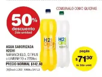 Atomo Conviene H20HI Agua Saborizada Naranchelo, Citrus o Limoneto x 2250cc oferta