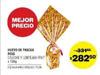 Atomo Conviene Roig Huevo de Pascua C/Leche y Lentejas Frut x 130g oferta