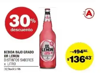 Atomo Conviene Dr Lemon Bebida Bajo Grado Distintos Sabores x litro oferta